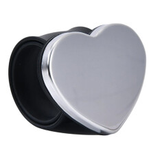 Magnetic Wrist Sewing Pincushion - Silicone Holder for Pins & Needles, Ideal for Crafters Black-Heart-Shaped
