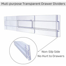 8PCS Drawer Dividers Organizer Adjustable Cabinet Storage Clothes Organizer Drawers Separators Kitchen Drawer Organizer