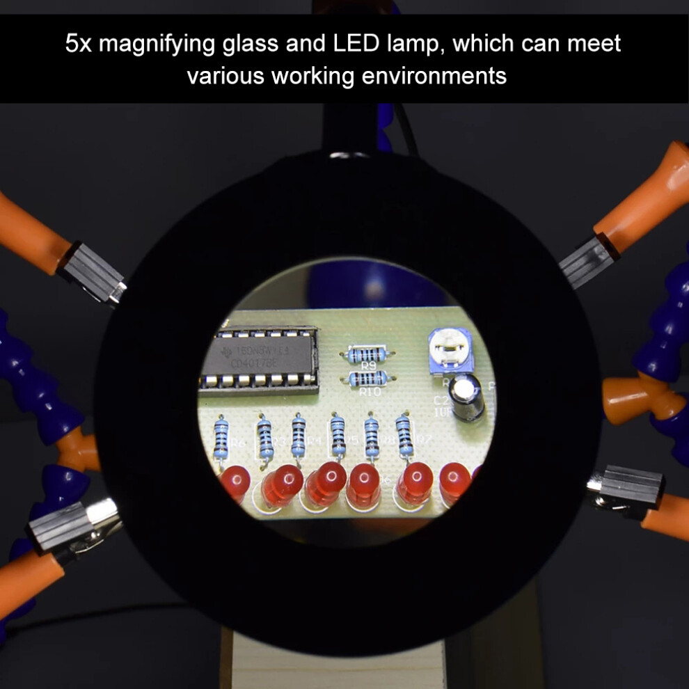 3X Magnifying Lamp with Flexible Arms