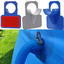 Staffa per Tubi per Piscina, Utilizzata per Fissare Tubi da 30-38 mm e Supportare L'Uscita 'Acqua sopra il Terreno, Fissata con Corde Blu