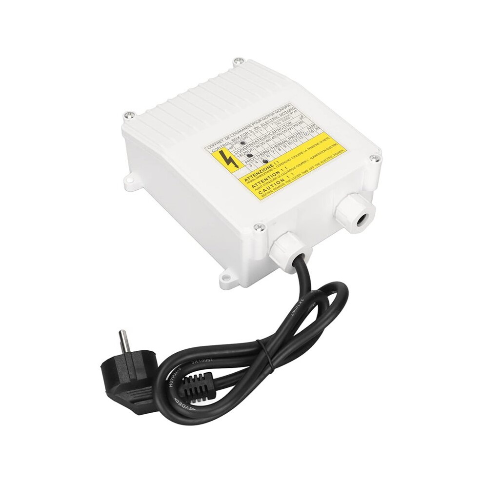 Submersible Pump Control Box 1.1Kw 220V With Thermal Protection And Abs Housing Eu Plug 6034089978190
