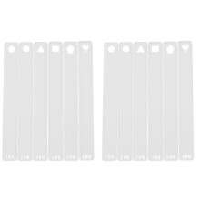 12Pcs 6 Sizes Acrylic Clay Depth Guide for Jewelry Making, Polymer Clay Pottery Tool