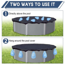 16 Confezioni di Pesi Rotondi per Coperture per Piscine con Ganci, Pesi per Coperture per Piscine Fuori Terra In PVC A Tenuta Stagna per Coperture