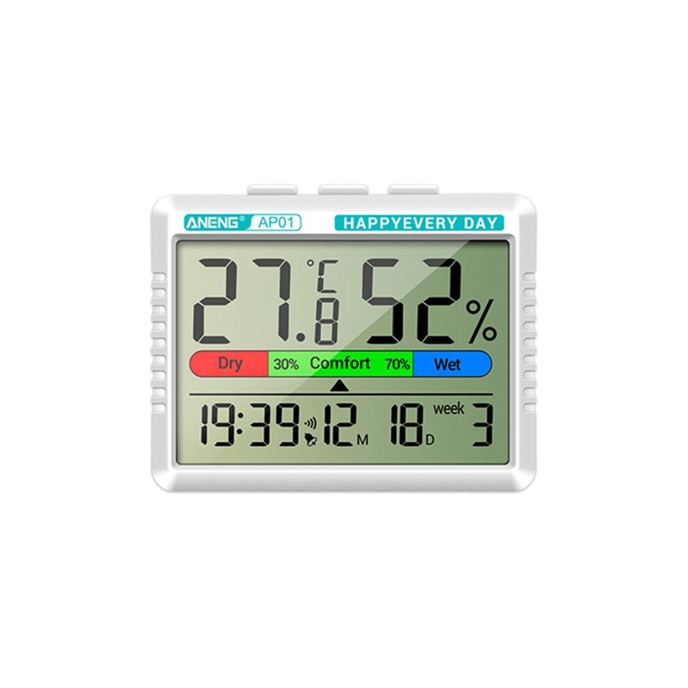 Aneng Digital Thermohygrometer Clock Ap01 Snooze-Alarm Mode Air-Thermometer Humidity Multi-Scenario Type1 4713266612660