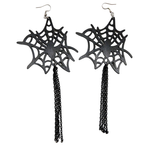Boucles d'oreilles pendantes en toile d'araignée,-Article 9