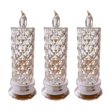 Flammenlose LED-Kerze, Wiederverwendbare Kunststoff-Kerzenlampe, Teelicht-Nachtlichter für Hochzeit, Valentinstag, Weihnachtsdekorationen D