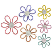 Boho Decor Daisy Flower Woven Macrame Wall Hanging Rope Handmade Woven Wall Ornament Girl Room Flower Hanging Pendant A