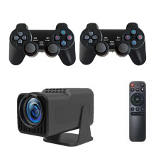 HY320 Projektor Retro-Spielkonsolen 30000+Spiele H713 Android11 2.4G+5G WIFI6 3D-Spieleprojektor Unterstützt 2 Spieler US-Stecker
