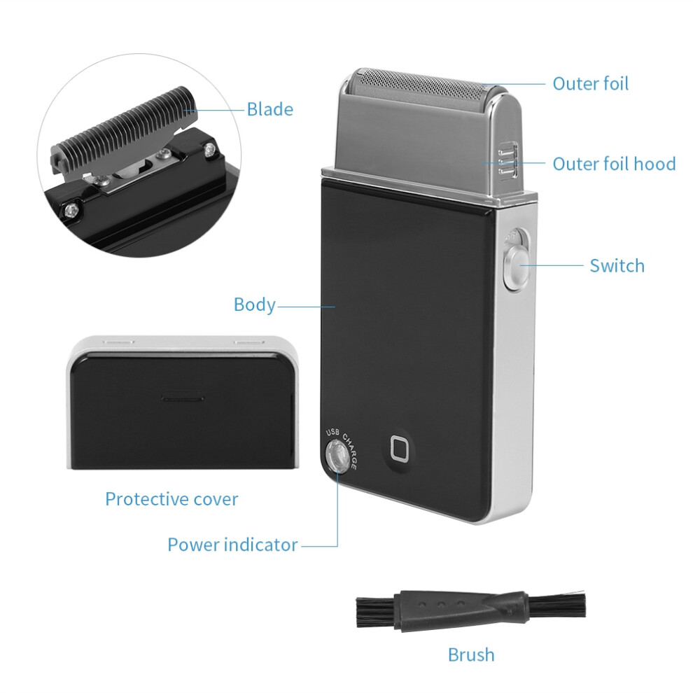 Kemei Black Beard Shaver USB