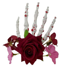 Modieuze donkerroze skelet haaraccessoire haarspeld voor-Rood