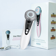 (WHITE) Facial Beauty Massage Device Electric Face Clean Massager Face Skin Care Skin Rejuvenation Lifting Tighten Multifunctional