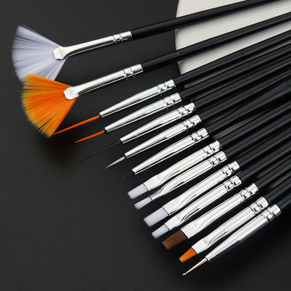 15 Pcs Nail Art Liner Brushes Set Gel Acrylic