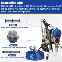 (6+7+7) 246385 246384 287032 Filter Set Compatible with 390 395 490 495 495 595 3400 Airless Spray Paint Sprayer