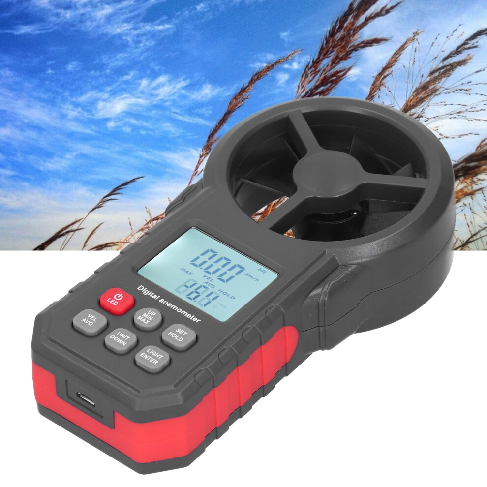 WT87B Anemometer Bluetooth LCD Backlight USB