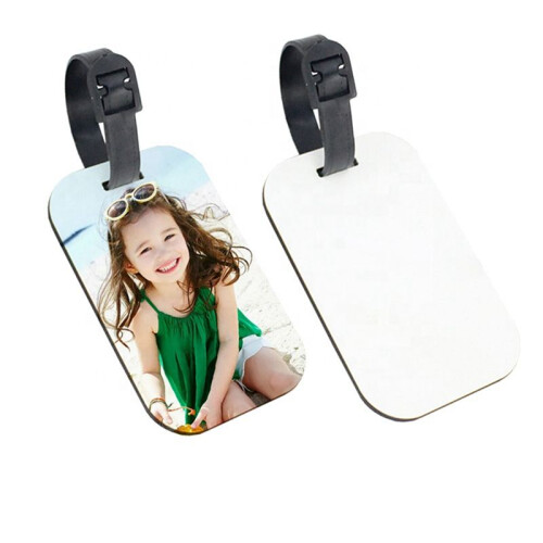 20PCS Sublimation Blank Luggage Tags White Blank Travel Bag Baggage Tags with Strap Double Sided Suitcase Label Tag 1