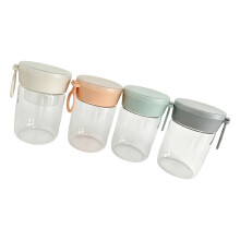 16Oz Overnight Oat Container met deksel en lepel-vierdelige set