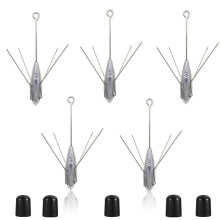 5 Stuks Spoetnik Sinker Visuitrusting Lange Staart Visgewichten Lood Zoutwater Surf Casting Sinkers, 3,0 Gram