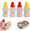 Ketchupflaskor för Bento Box Tillbehör,  Kryddflaskor Plastflaskor Behållare Tom Ketchup 4