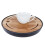 Durable Bamboo Round Tea Tray 10in 5