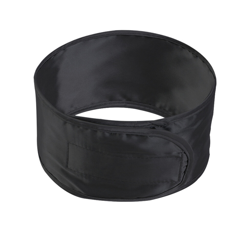 Black Adjustable Hair Wrap Band Facial Spa Headband Wide Head