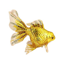 Künstlerische Goldfisch-Form, kleine Schmuckschatulle,