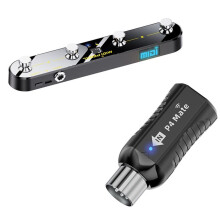 Kabelloser MIDI-Adapter, Audio-Sender/Empfänger, 2,4 GHz, Extrem Niedrige Latenz, Integrierter, Geräuschloser MIDI-Fußcontroller