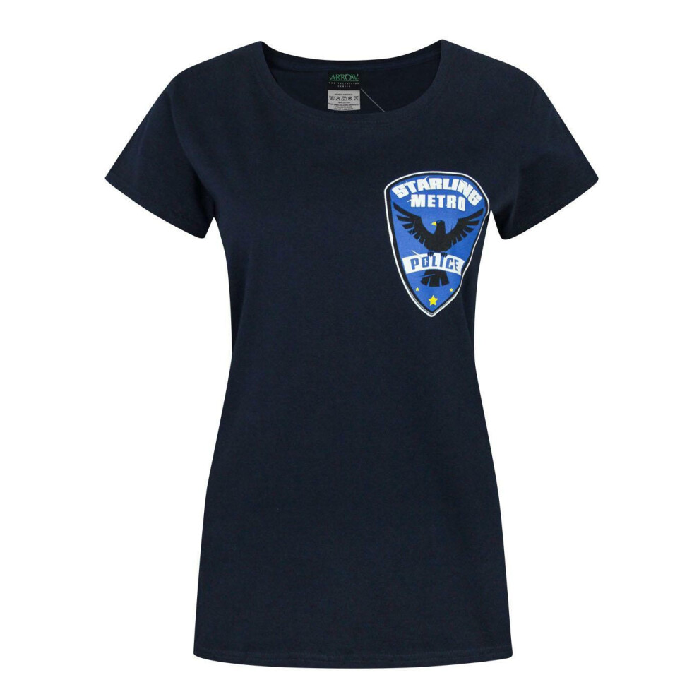 Dc Comics (Large) Short Sleeved T-Shirt (Womens ) Blue