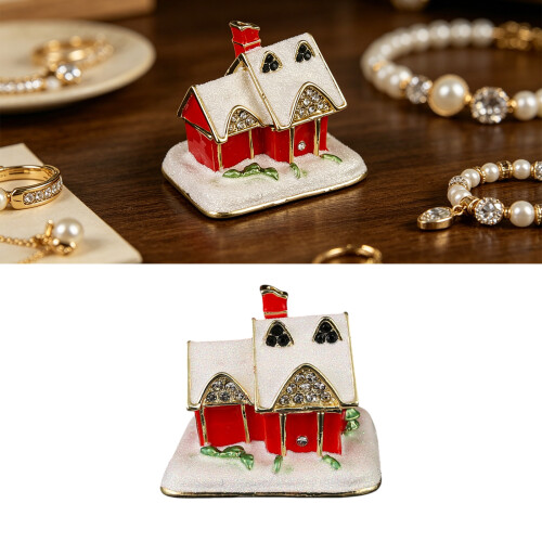 Shimmering Diamonds Decorated Enamel Gift Box Perfect For 1