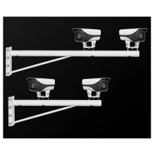 2D Verstellbare Halterung für Sicherheitsüberwachungskameras (CCTV) mit Entenschnabelkopf, Universalgelenk und Querträgeradapter