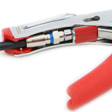 Kompressions-RG6-F-Anschluss Koaxial-Koaxialadapterstecker für Satelliten- und Kabelfernsehen (150Er Pack)