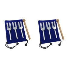 6x Stimmgabelsatz 4096 Hz 4160 Hz 4225 Hz Stimmgabelsatz Stimmgabel mit HolzhäMmern und Stofftasche Style 1