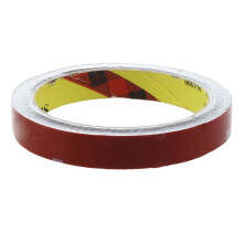 8 x starke, permanente, doppelseitige, superklebende Schaumstoff-Klebebandrolle für Fahrzeuge, Autos, rot, 15 mm x 3 m