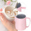 Pink Latte Art Pitcher 400ml Steel 13