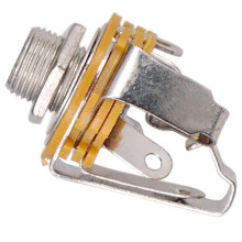20Pcs 1/4 Inch 6.35mm Stereo Input Jack Plug Socket for Electric Guitar Bass, Guitar Pickup Output Jack, Guitar Parts
