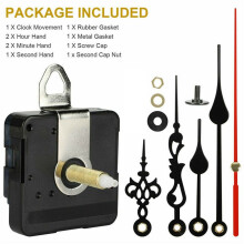 4pz 31Mm Albero Lungo Orologio al Quarzo DIY Meccanismo di Movimento Lancette Orologio al Quarzo da Parete Riparazione Strumento Parti Sostituzione