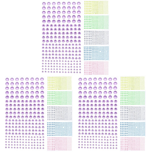 18Feuilles Gems Collants Visage Pour DIY