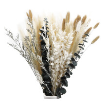 45PCS Gedroogd Pampas Gras Boho Decor Natuurlijke Pluizige Gedroogde Bloemen voor Home Decor Boho Badkamer Decor, Kantoor Decor