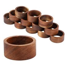 12 Stuks Houten Servetringen Eettafel Servethouder Decoratieve Vakantie Servetringen voor Tafeldecoratie