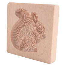 Cookie Mold Shortbread Mold Wooden Biscuit Cutter Cookie Mold Cutter Gingerbread Biscuit Shortbread Mold(Squirrel)