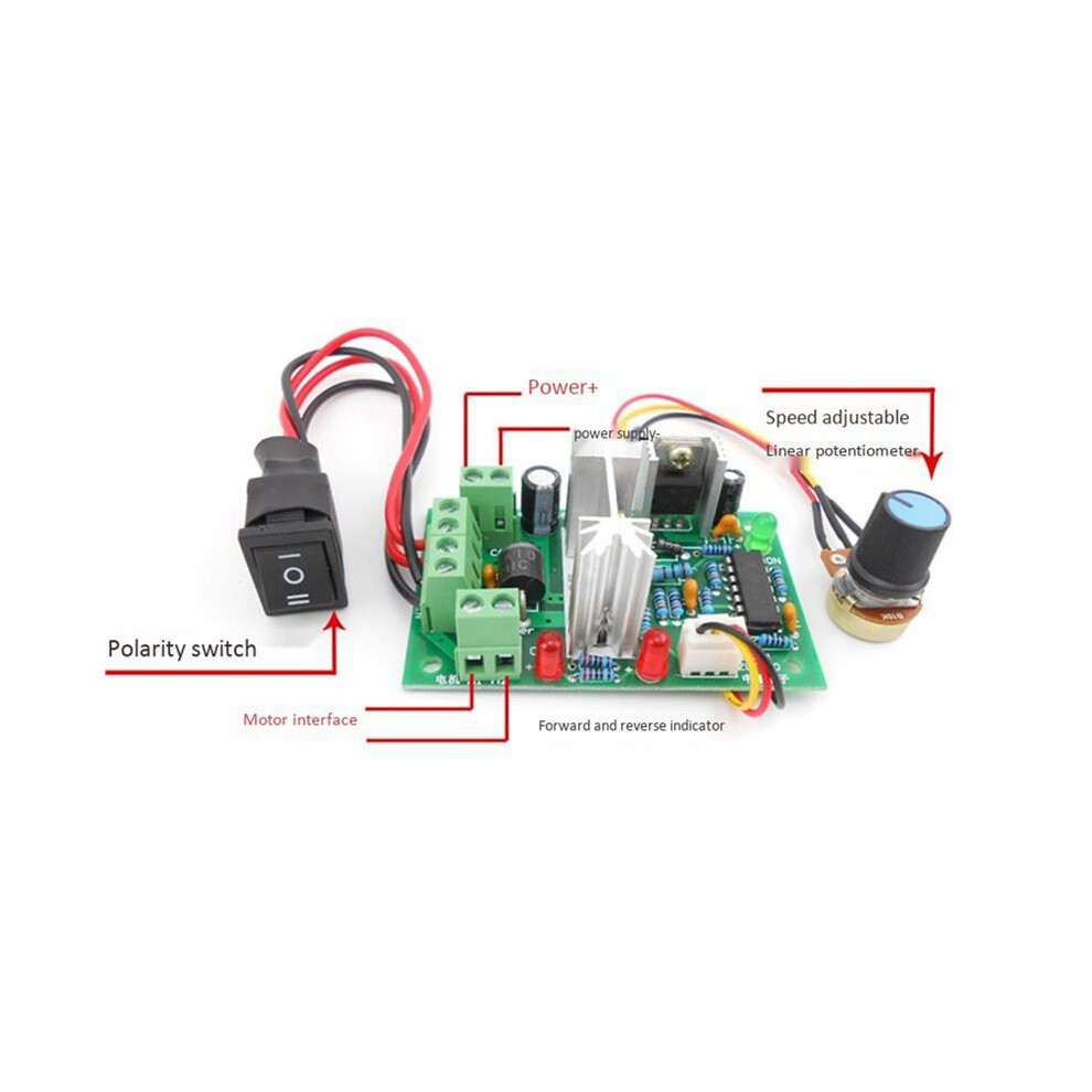 2X Pwm Motor Speed Controller 20A Current Regulator 10-60V Pwm Controller 150W 12V 24V 36V 48V 4713089226396
