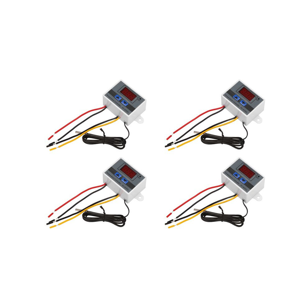 4X 220V Digital Led Temperature Controller 10A Thermostat Control With Digital Display Incubation Controller 4711480295577