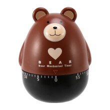 Kitchen Timer Egg Timer Countdown Timer Mechanical Animal Family Timer 55 Minutes,for Cooking,Sports,Learning,Etc,Brown