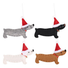 4 Stuks Kerst Ornamenten Kerstcadeau Teckel Kerstboom Decoratie  Hanger Hang Decoraties voor Huis
