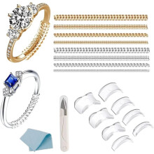 Adjuster for Loose Rings - 18 Pack Silicone Ring- Trim to Fit Thick or Thin Bands - for Women & Men
