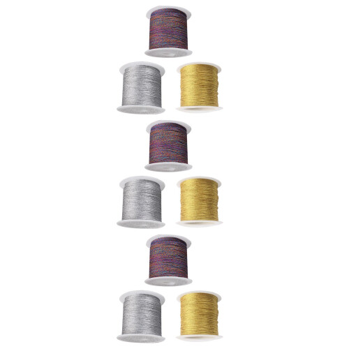 9Rolls Braided Knitting Cord Durable Macrame Thread for Wrapping Use
