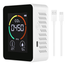 Temperatur und Feuchtigkeit Messer, Luft QualitäT Monitor, CO2 Detektor, 3-In-1 Digital Luft Verschmutzung Kohlen Dioxid Detektor A