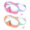 Paire de 2 lunettes de natation pour-Rose vert transparent 1