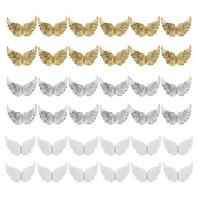 36-Delige Plastic Engelenvleugels voor Ambachten,  3D Witte Engelenvleugel Ornament-Patches, voor Feestdecoratie Doe-Het-Zelf-Ambachtelijke &