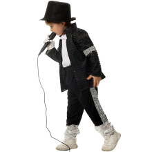 Dance Star Costume 80s 90s Stage Outfits Sequins-L