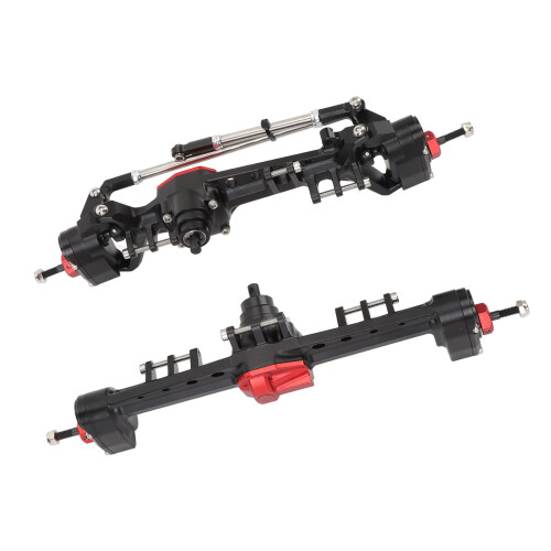 Portalachse SCX10 III Alu schwarz rot 1